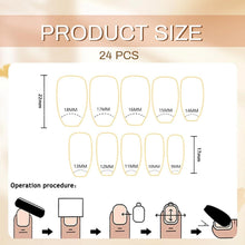 Press on Nägel Oval Glitzer Design Schwarz Gold Nude-Pink 24