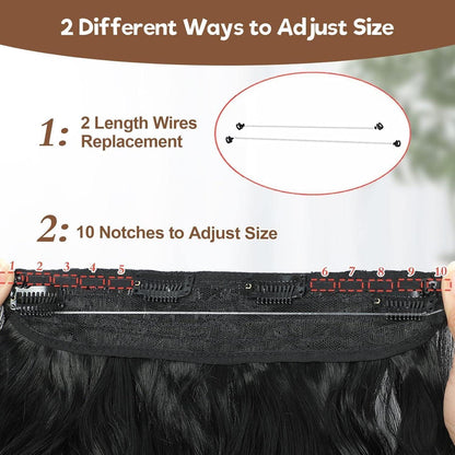 61cm lange gewellte Haarverlängerung mit Clips