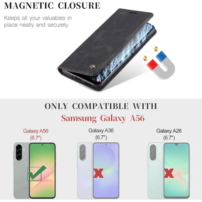 Samsung Galaxy A56 5G Klapphülle mit Kartenfach Schwarz in Lederoptik