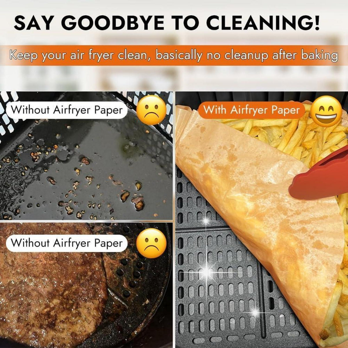 Airfryer Backpapier für Tefal Dual Easy Fry XXL