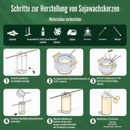 Natürliches Sojawachs für Kerzen – 20kg Granulat zum Gießen