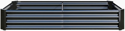 Hochbeet-Set Verzinktes Metall 180x90x30 cm Garten Pflanzbeet Schwarz