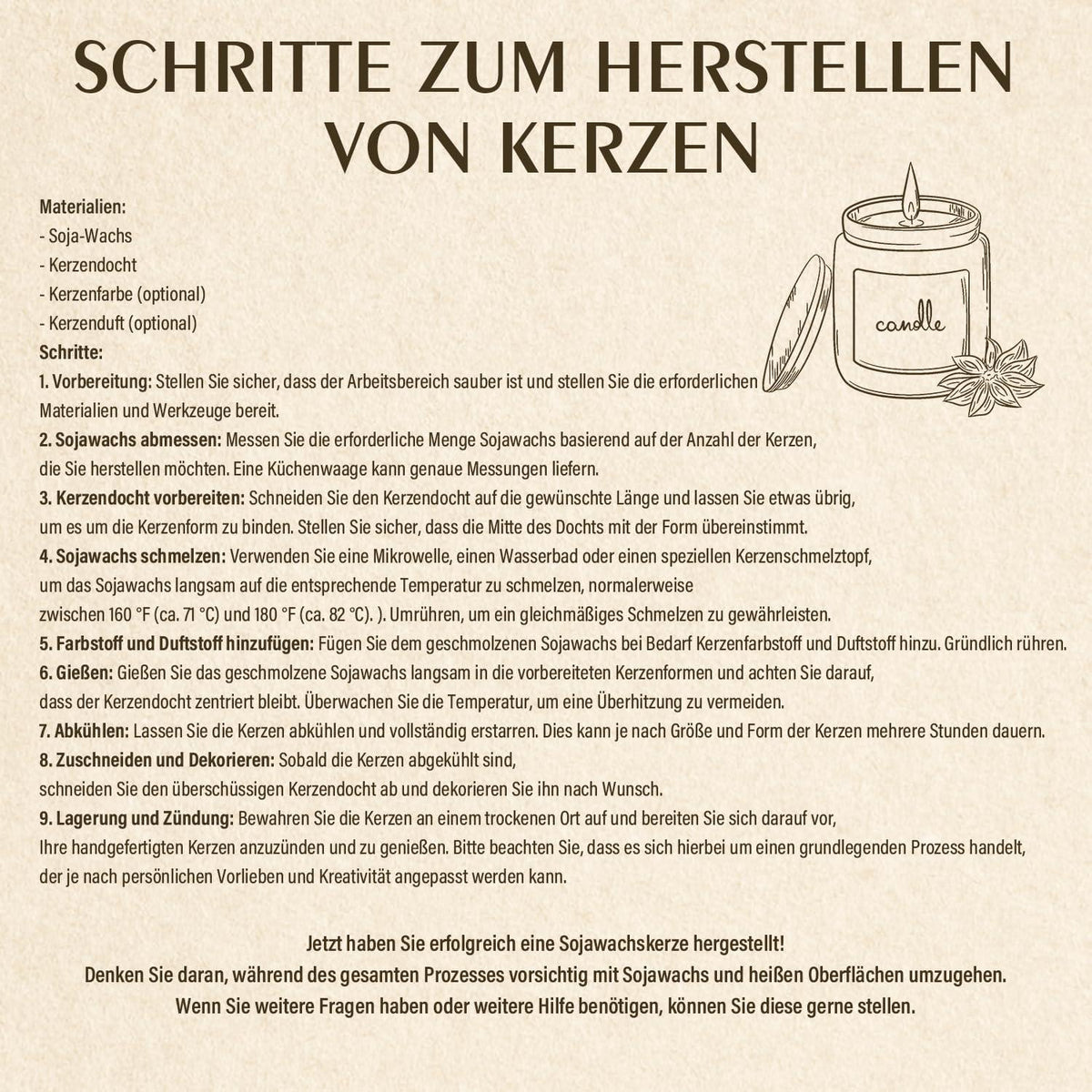 10kg Sojawachs für Kerzen – Premium, Natürliches Wachs