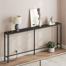 Konsolentisch mit Ladestation 200 cm Schwarz Industrial Sofa