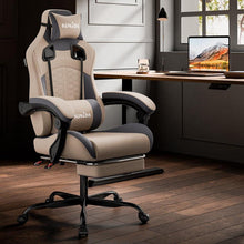 Ergonomischer Gaming Stuhl mit Fußstütze und