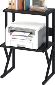 3-Ebene Druckerständer Schwarz Industrie-Design Büro Organizer