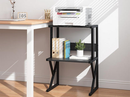 3-Ebene Druckerständer Schwarz für Büro Zuhause Schule Organisator Stand Scanner