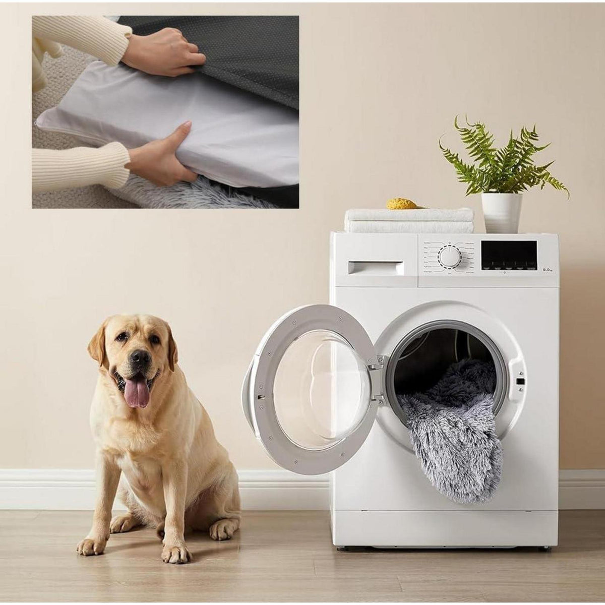 Orthopädisches Hundebett XXL (130x90cm) Khaki