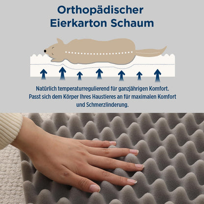 Orthopädisches Hundebett mit Eierkarton-Schaum (XXL)