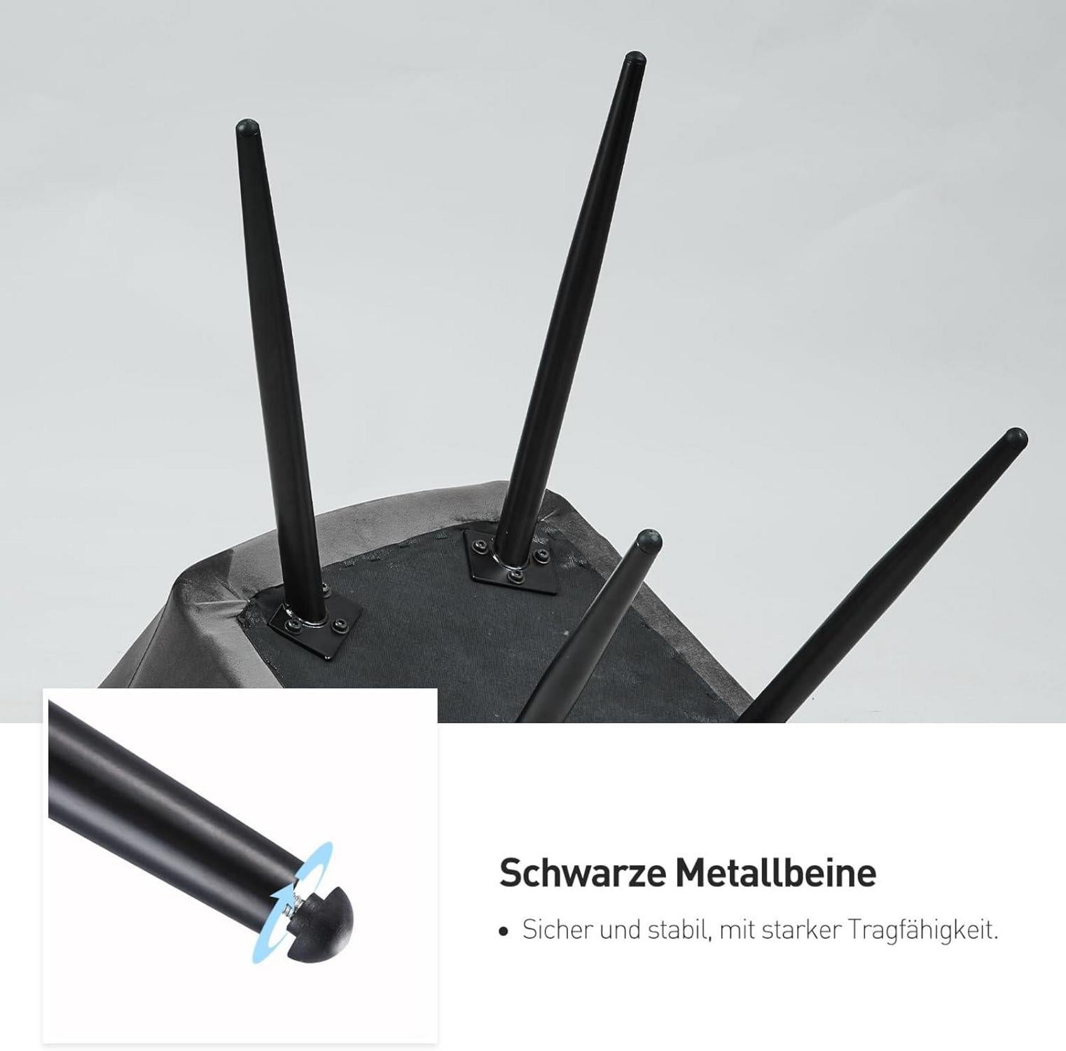 Esszimmerstuhl Samt Grau mit Armlehne Polsterstuhl Metallbeine