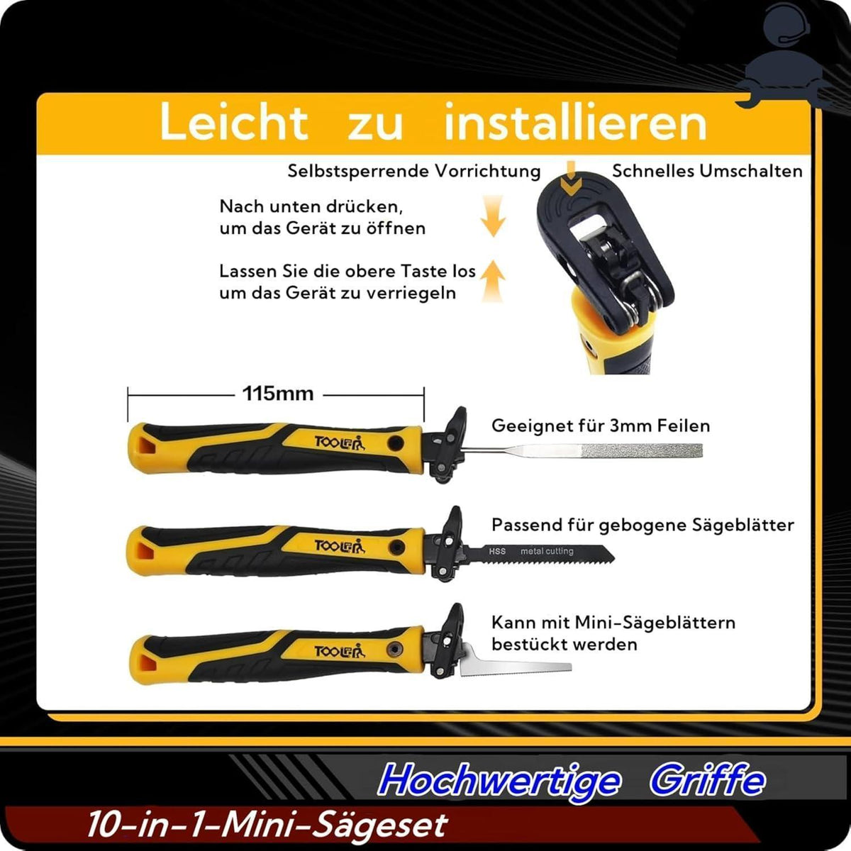 10-in-1 Modellbau Säge Set mit Nadelfeilen und Sägeblättern