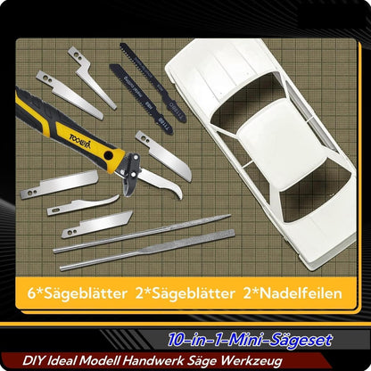 10-in-1 Modellbau Säge Set mit Nadelfeilen und Sägeblättern