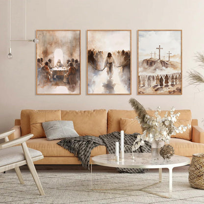Bibelsegnung Wandkunst Set – 3-teilig, gerahmt