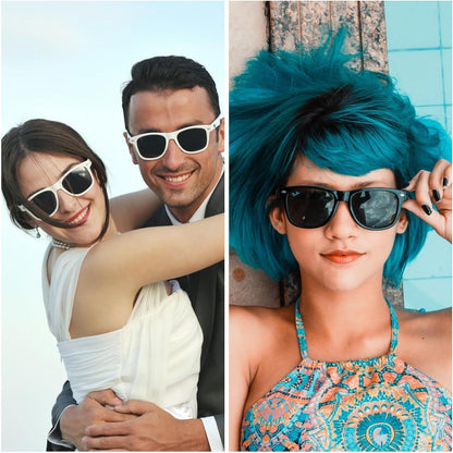 6er Pack Bunte Neon Sonnenbrillen Vintage Party Brille Herren Damen UV-Schutz