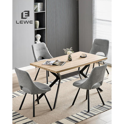 Drehbare Esszimmerstühle Set 4 – Grau, Modern & Bequem