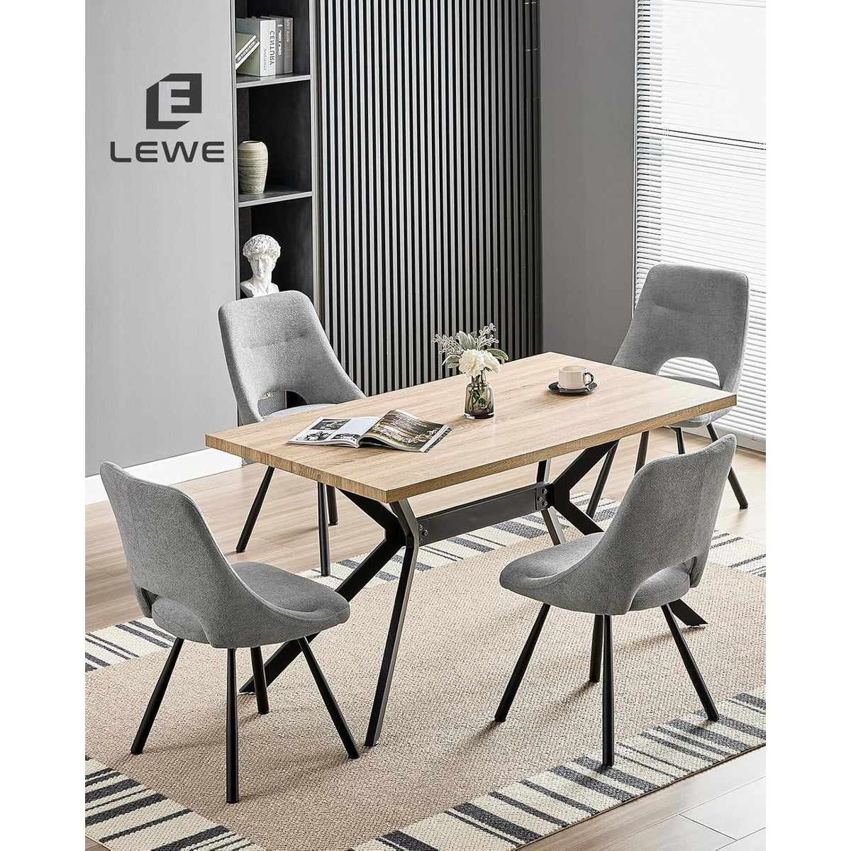Drehbare Esszimmerstühle 2er Set – Grau, Komfort & Design