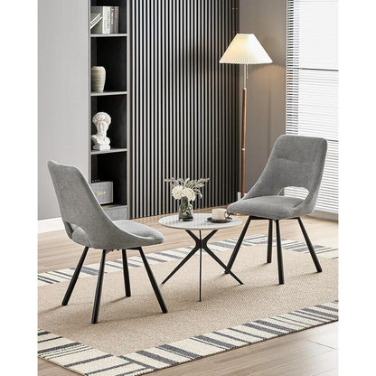 Drehbare Esszimmerstühle 2er Set – Grau, Komfort & Design