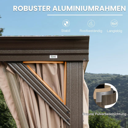 Domi Pavillon 3,6 x 6,1 m – Hardtop Terrassenüberdachung