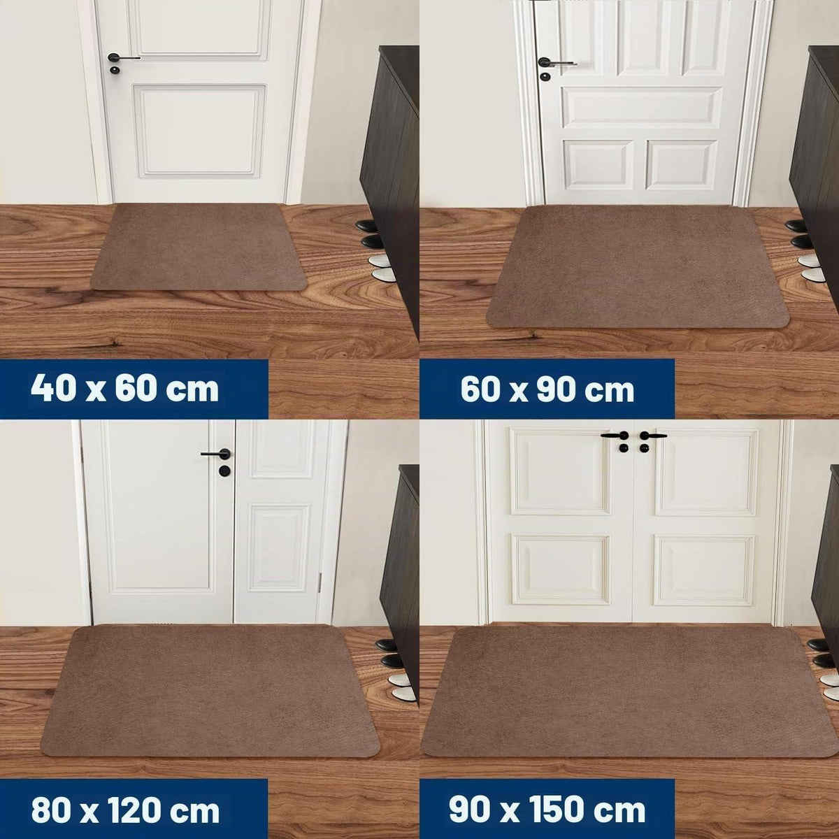 Schmutzfangmatte Braun 80x120cm – Saugfähig & Rutschfest