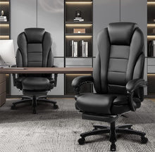 Ergonomischer Bürostuhl 210 kg PU Leder Schwarz