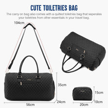 Damen Reisetasche 45L Weekender Sporttasche Schwarz