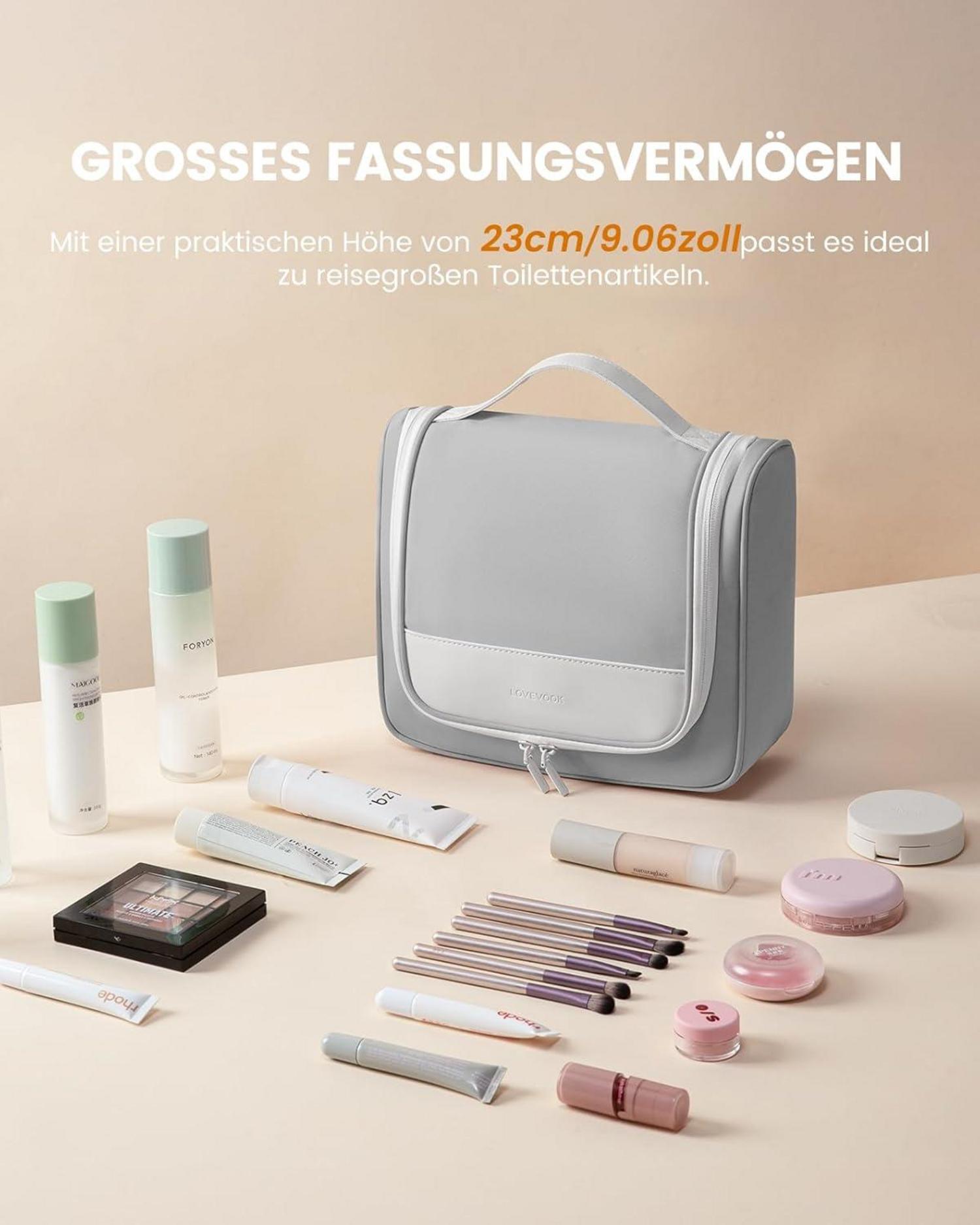 Kulturtasche Damen Wasserdicht mit Haken Aufhängung