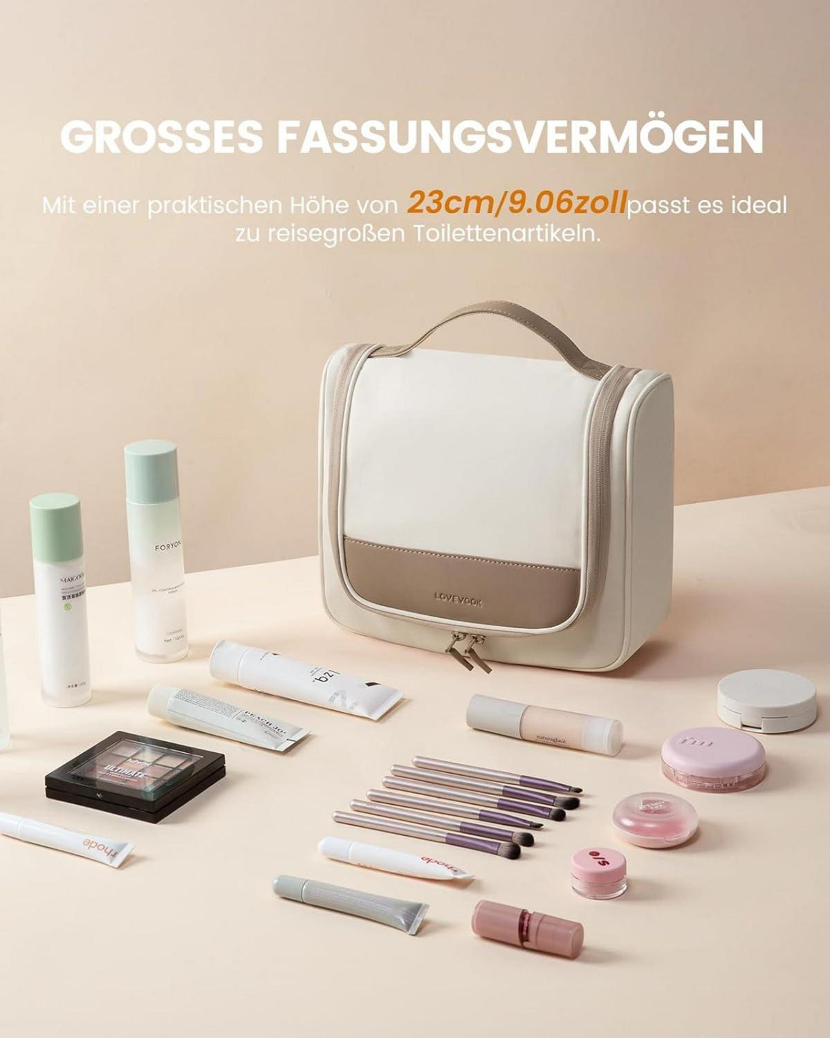 Kulturtasche zum Aufhängen Wasserdicht Groß Waschtasche Kosmetiktasche