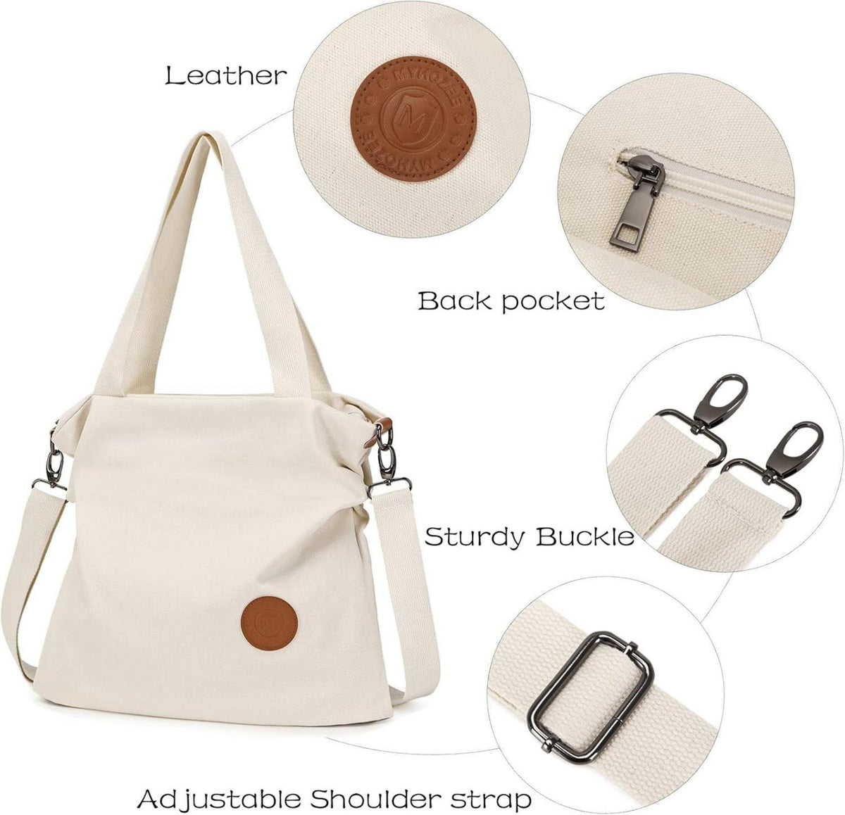 Canvas Umhängetasche Damen Schultertasche Strandtasche