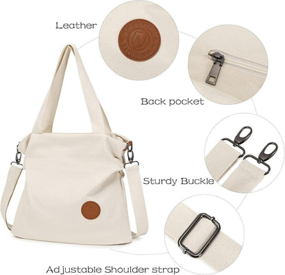Canvas Umhängetasche Damen Schultertasche Strandtasche