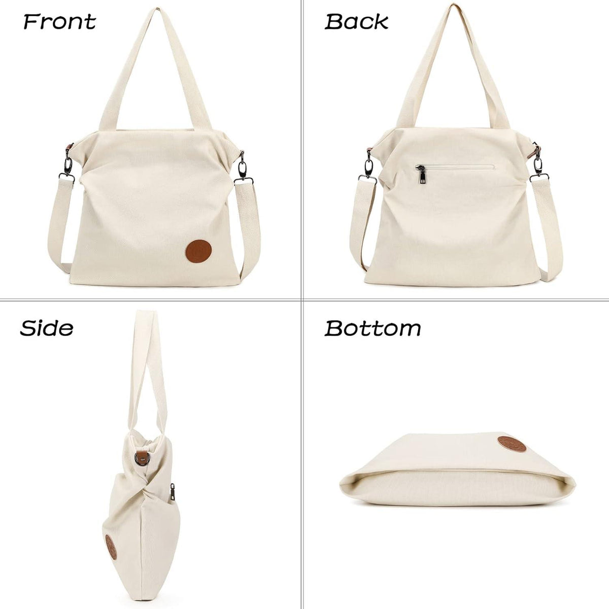 Damen Canvas Handtasche Umhängetasche Strandtasche Crossover Bag