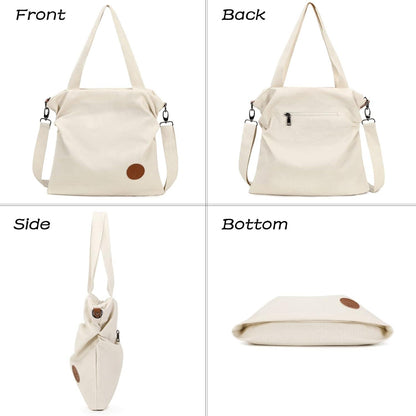 Damen Canvas Handtasche Umhängetasche Strandtasche Crossover Bag