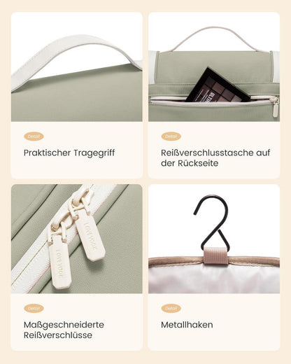 Wasserdichter Kulturbeutel zum Aufhängen für Damen, Großes Waschtasche