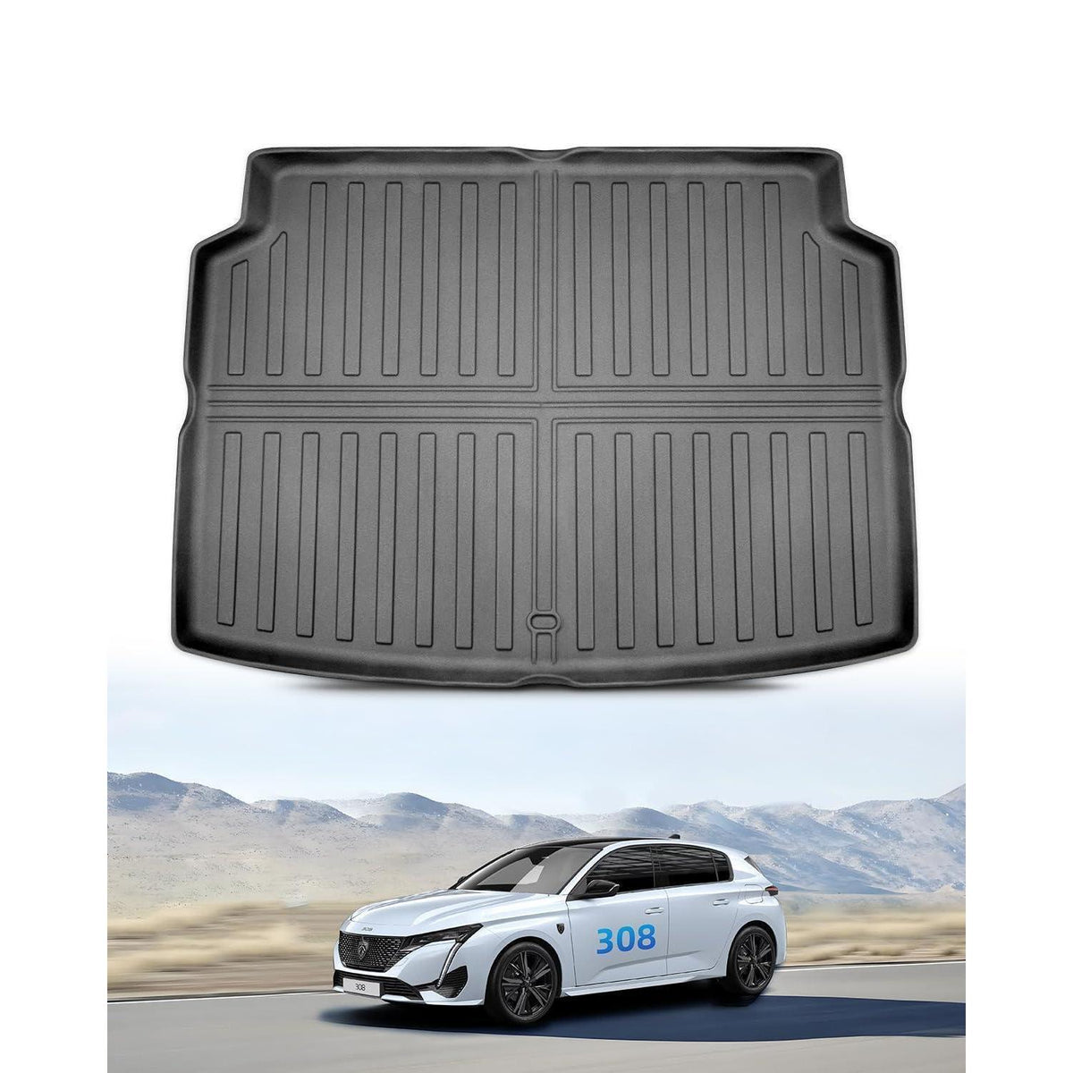 Kofferraummatte Peugeot 308 Hybrid 2022-2026 | TPE Schutzwanne