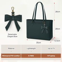 Große Damen Handtasche Wasserdicht Grünes Leder mit