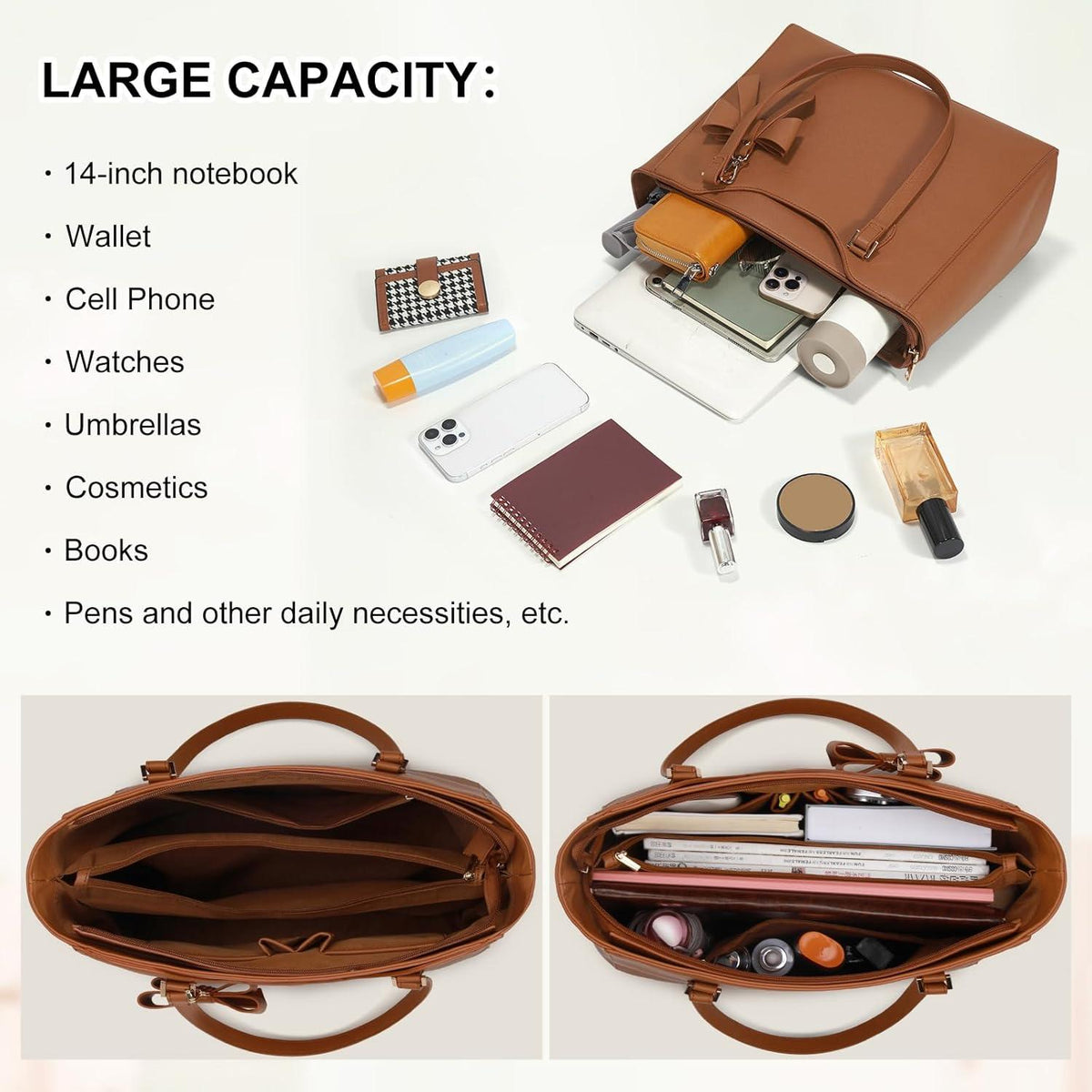 Wasserdichte Damen Handtasche Groß mit Schmetterlingsschleife