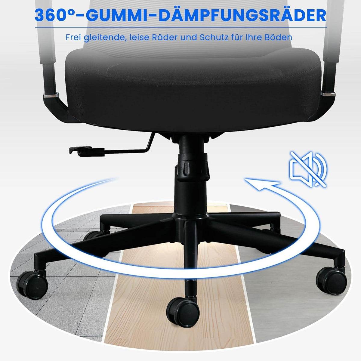 Blue Whale Big and Tall ergonomischer Bürostuhl 200KG, High Back, Mesh Chair