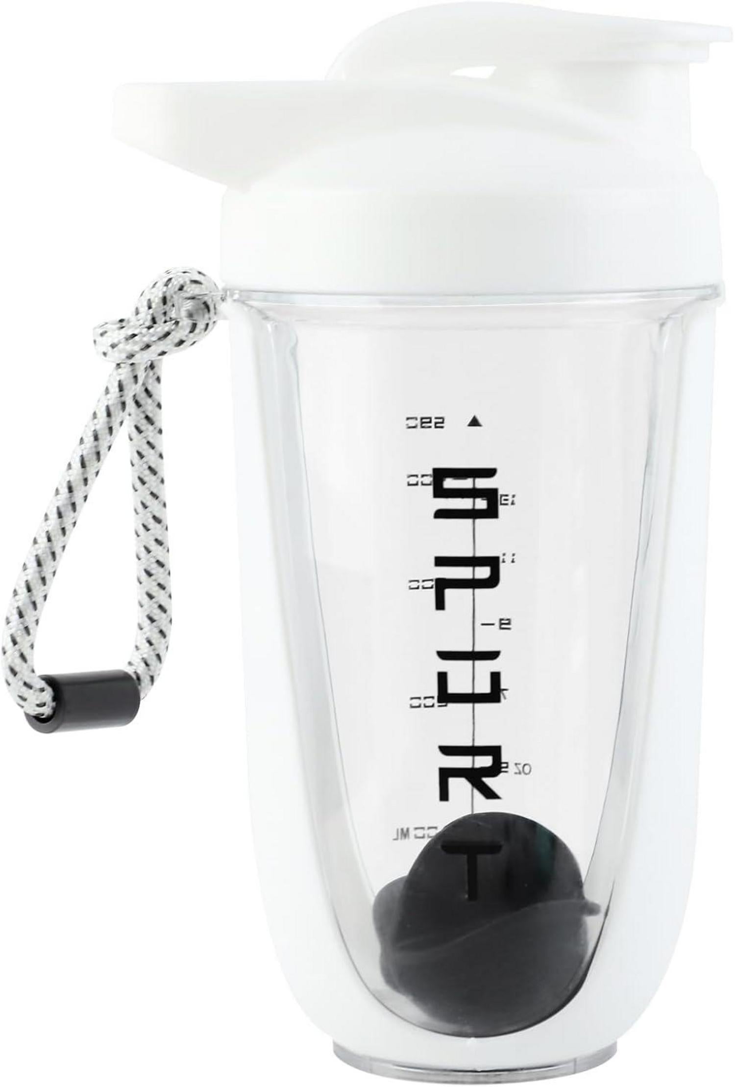 Protein Shaker 600ml mit Kugel und Sieb, Auslaufsicher