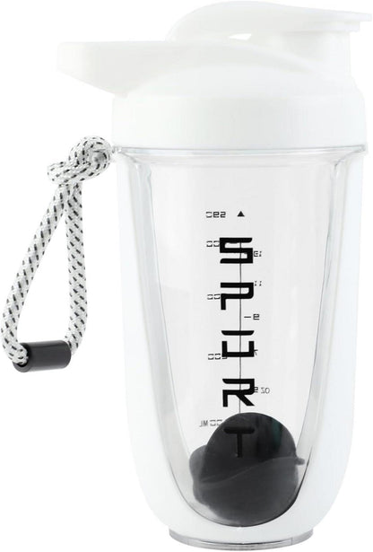 Protein Shaker 600ml mit Kugel und Sieb, Auslaufsicher