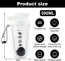 600ml Protein Shaker mit Kugel und Skala, auslaufsicher