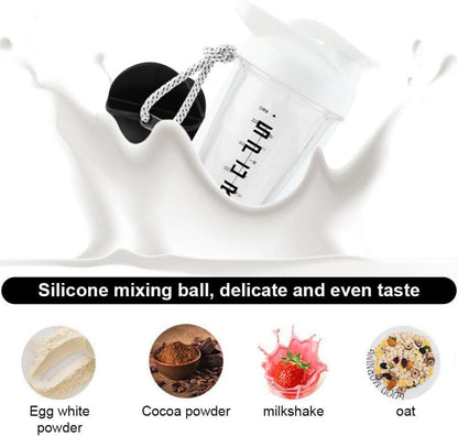 600ml Protein Shaker mit Kugel und Sieb, Auslaufsicher, BPA-frei
