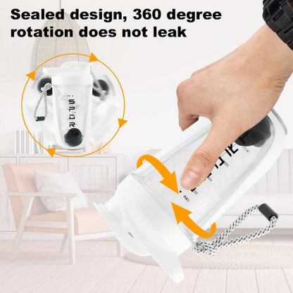 Eiweiß Shaker 600ml - Auslaufsicher & BPA-frei - Mixerkugel & Mess-Skala