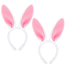 Hasenohren Haarreif Plüsch Hase Stirnband - 2 Stück Rosa