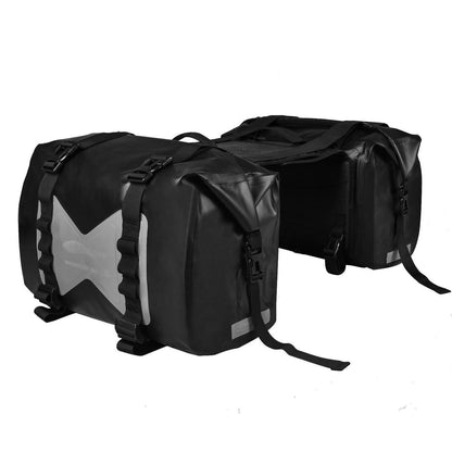Wasserdichte Motorrad Satteltaschen 2er-Pack Grau 30L