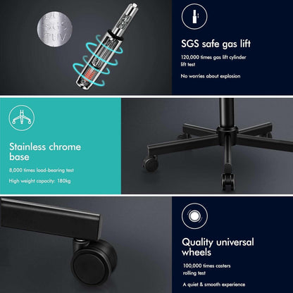 ALFORDSON Ergonomischer Bürostuhl mit 3D-Verstellbarer