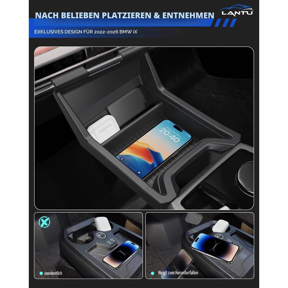 Mittelkonsole Organizer Tray für BMW iX 2022-2025