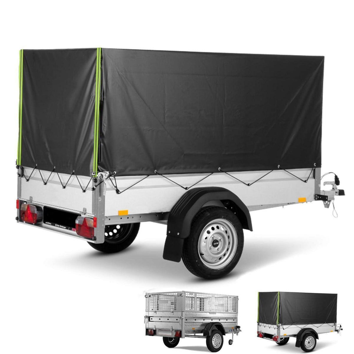 Anhängerplane 210x114x90cm – Wasserdicht & Robust mit Ösen
