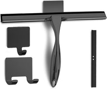 Duschabzieher mit selbstklebenden Haken, Glaswischer Silber 30 cm