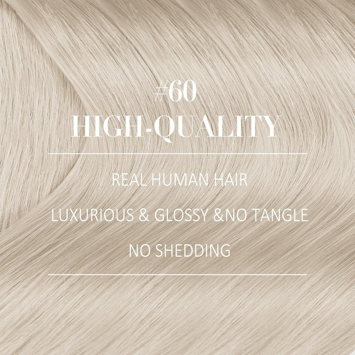 Echthaar Nano Ring Extensions Blond 45cm – Platinblond Haarverlängerung