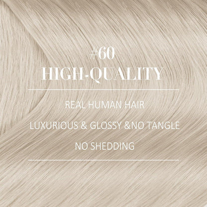 Echthaar Nano Ring Extensions Blond 45cm – Platinblond Haarverlängerung