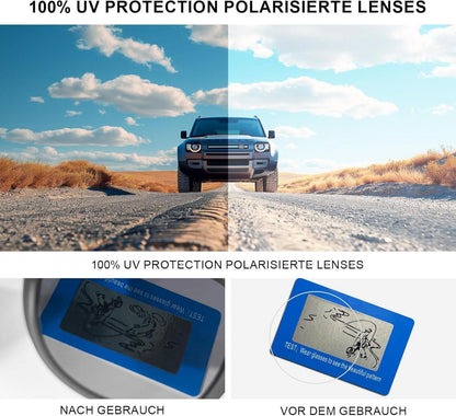 Polarisierte Retro-Sonnenbrille aus Walnussholz für Herren und Damen UV400 Schutz